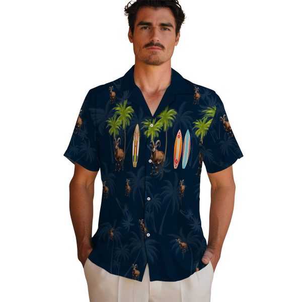 Goat Surfboard Palm Hawaiian Shirt High quality