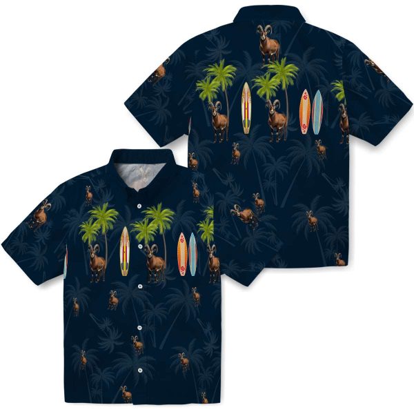 Goat Surfboard Palm Hawaiian Shirt Latest Model