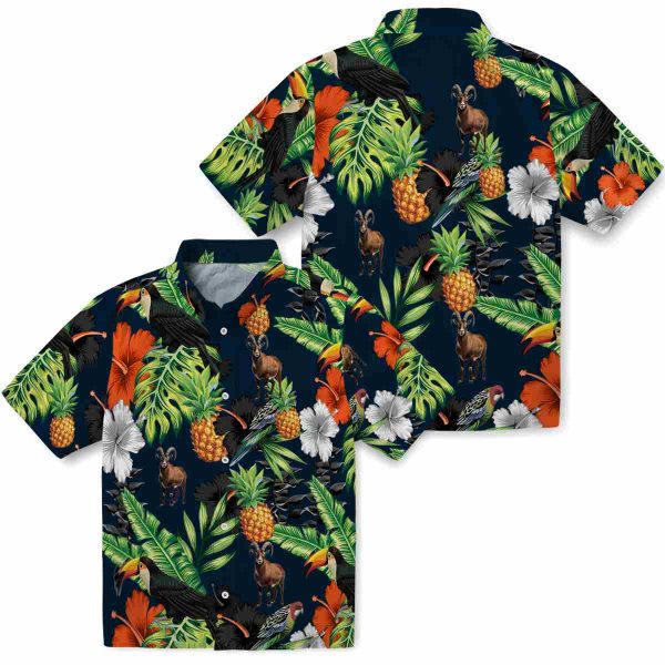 Goat Toucan Hibiscus Pineapple Hawaiian Shirt Latest Model