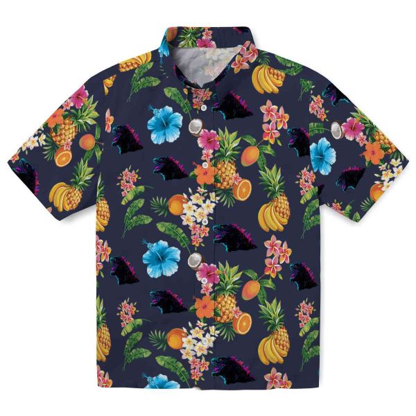 Godzilla Hibiscus And Fruit Hawaiian Shirt Best selling