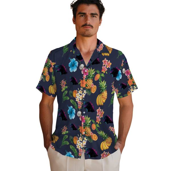 Godzilla Hibiscus And Fruit Hawaiian Shirt High quality