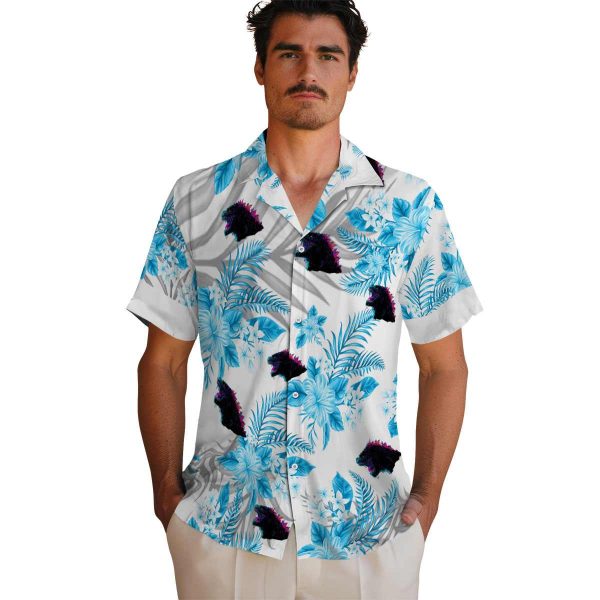 Godzilla Hibiscus Palm Leaves Hawaiian Shirt High quality