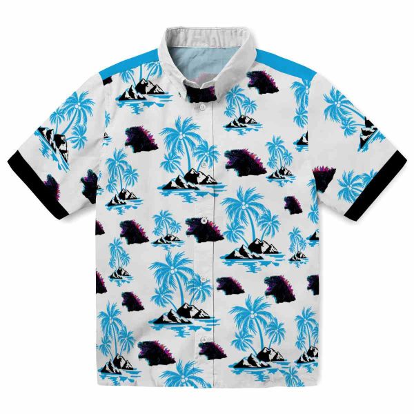 Godzilla Palm Island Print Hawaiian Shirt Best selling