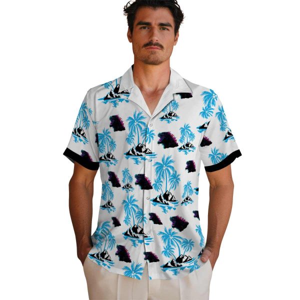 Godzilla Palm Island Print Hawaiian Shirt High quality