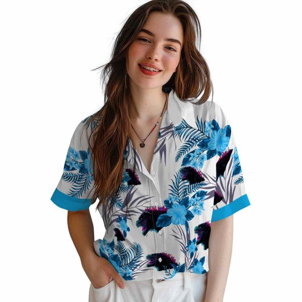 Godzilla Patriotic Hibiscus Design Hawaiian Shirt Trendy