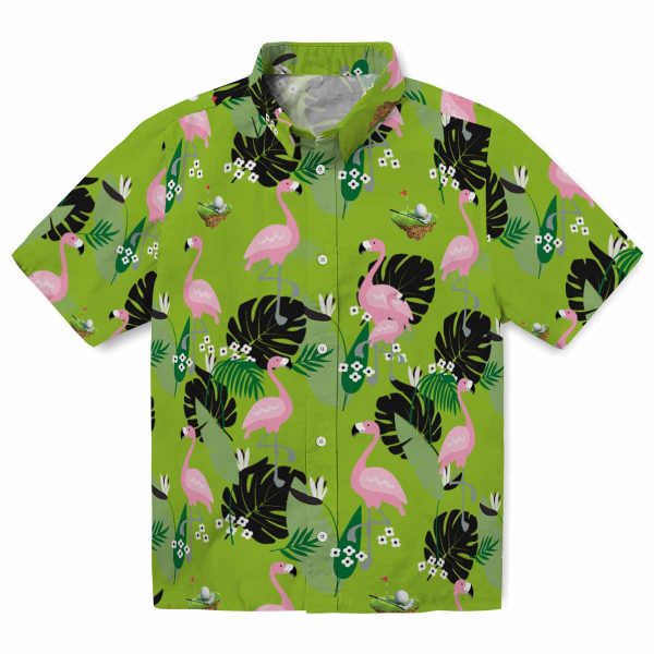 Golf Flamingo Leaf Motif Hawaiian Shirt Best selling