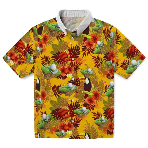 Golf Floral Toucan Hawaiian Shirt Best selling