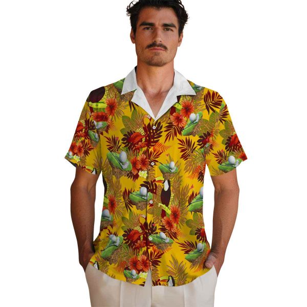 Golf Floral Toucan Hawaiian Shirt High quality