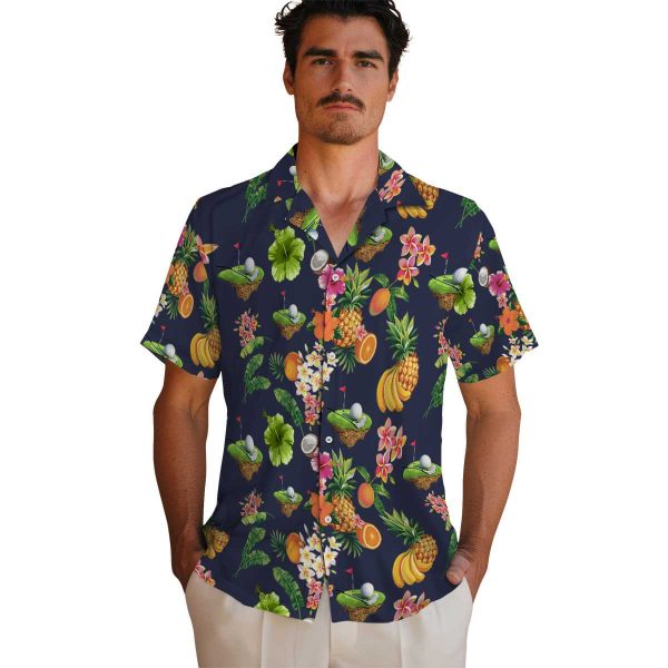 Golf Hibiscus And Fruit Hawaiian Shirt High quality