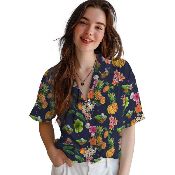 Golf Hibiscus And Fruit Hawaiian Shirt Trendy