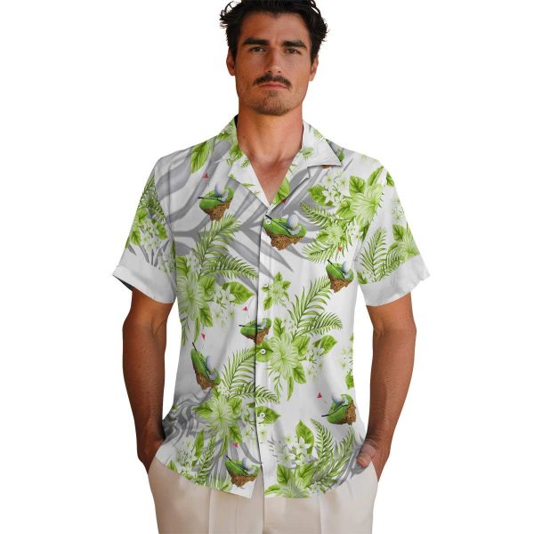 Golf Hibiscus Palm Leaves Hawaiian Shirt High quality