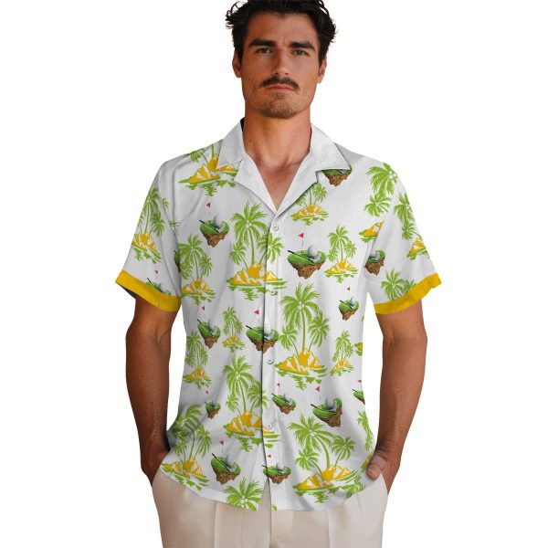 Golf Palm Island Print Hawaiian Shirt High quality