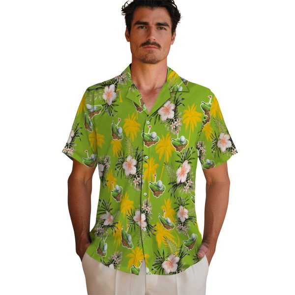 Golf Palm Tree Flower Hawaiian Shirt High quality