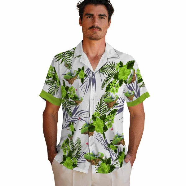 Golf Patriotic Hibiscus Design Hawaiian Shirt High quality