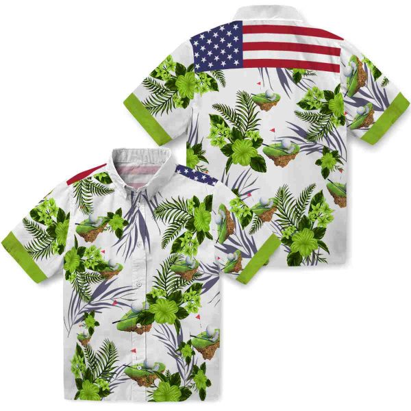 Golf Patriotic Hibiscus Design Hawaiian Shirt Latest Model