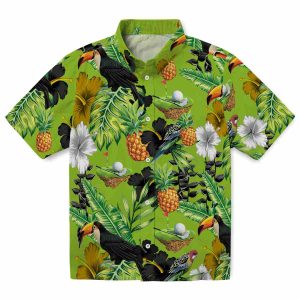 Golf Toucan Hibiscus Pineapple Hawaiian Shirt Best selling