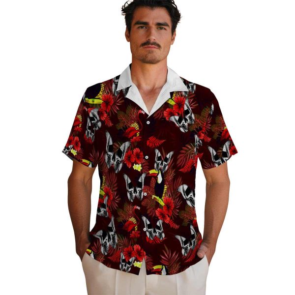 Goth Floral Toucan Hawaiian Shirt High quality