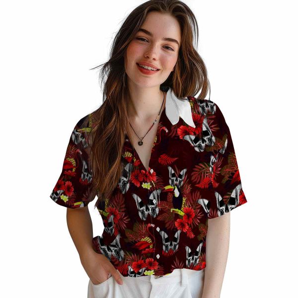 Goth Floral Toucan Hawaiian Shirt Trendy