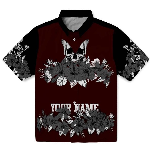 Goth Hibiscus Stripe Hawaiian Shirt Best selling