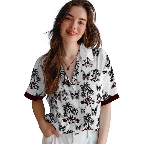 Goth Palm Island Print Hawaiian Shirt Trendy