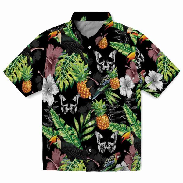 Goth Toucan Hibiscus Pineapple Hawaiian Shirt Best selling