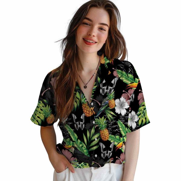 Goth Toucan Hibiscus Pineapple Hawaiian Shirt Trendy