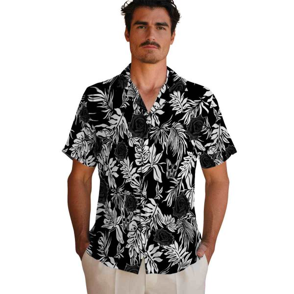 Goth Tropical Leaf Hawaiian Shirt High quality