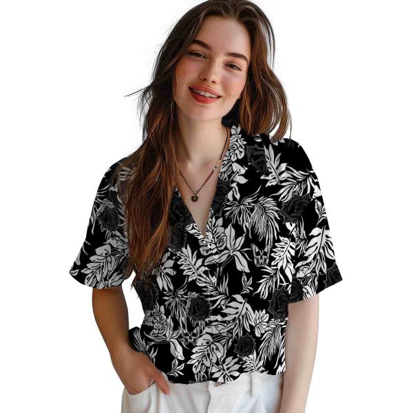 Goth Tropical Leaf Hawaiian Shirt Trendy