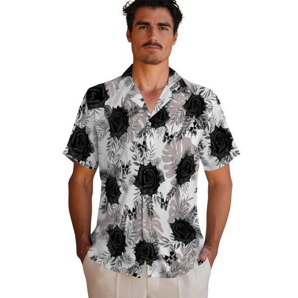 Goth Tropical Leaves Hawaiian Shirt High quality