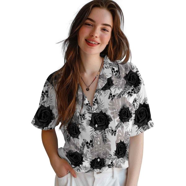 Goth Tropical Leaves Hawaiian Shirt Trendy