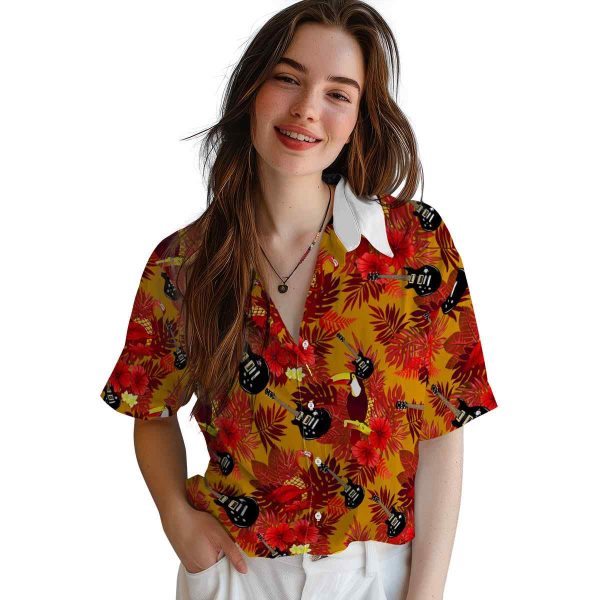 Guitar Floral Toucan Hawaiian Shirt Trendy