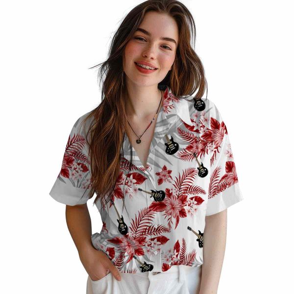 Guitar Hibiscus Palm Leaves Hawaiian Shirt Trendy