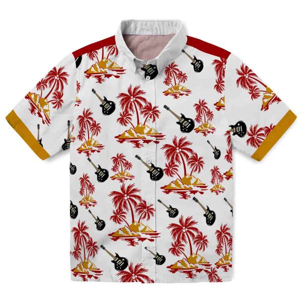 Guitar Palm Island Print Hawaiian Shirt Best selling