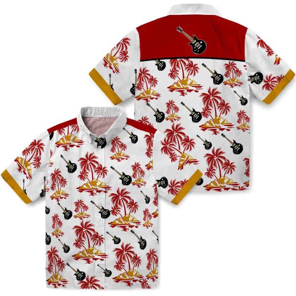 Guitar Palm Island Print Hawaiian Shirt Latest Model