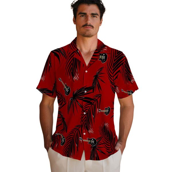 Guitar Palm Leaf Hawaiian Shirt High quality