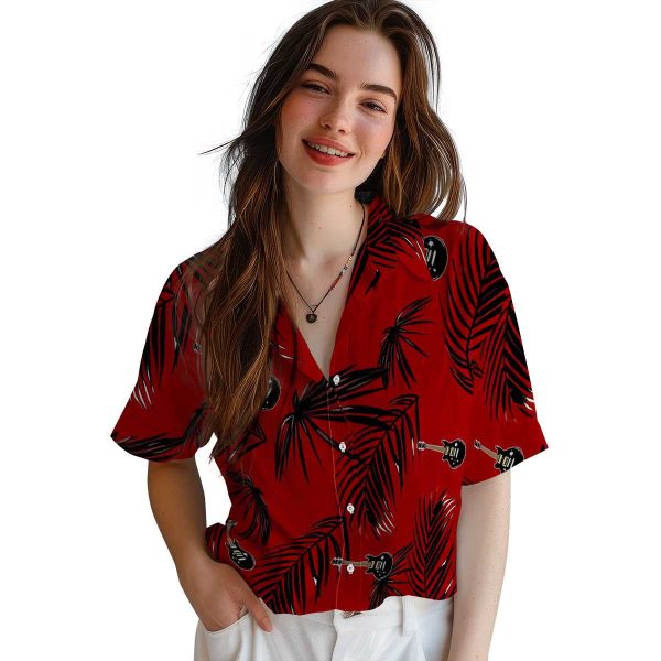 Guitar Palm Leaf Hawaiian Shirt Trendy