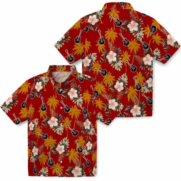 Guitar Palm Tree Flower Hawaiian Shirt Latest Model