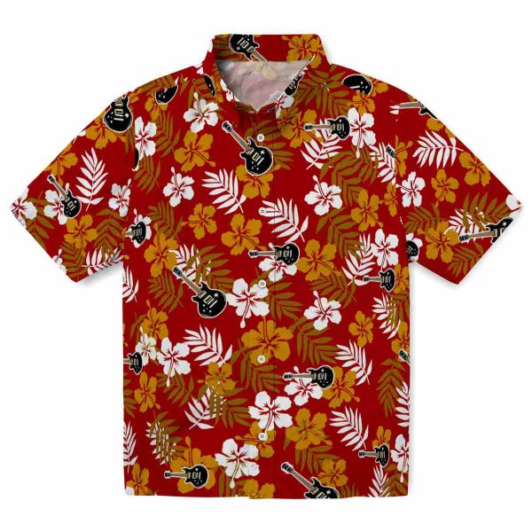 Guitar Tropical Floral Hawaiian Shirt Best selling