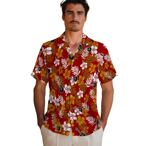 Guitar Tropical Floral Hawaiian Shirt High quality