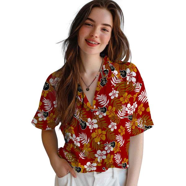 Guitar Tropical Floral Hawaiian Shirt Trendy