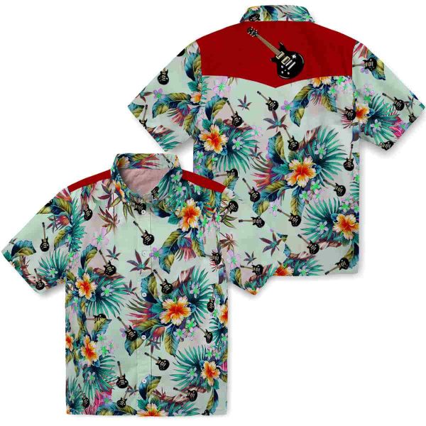 Guitar Tropical Foliage Hawaiian Shirt Latest Model