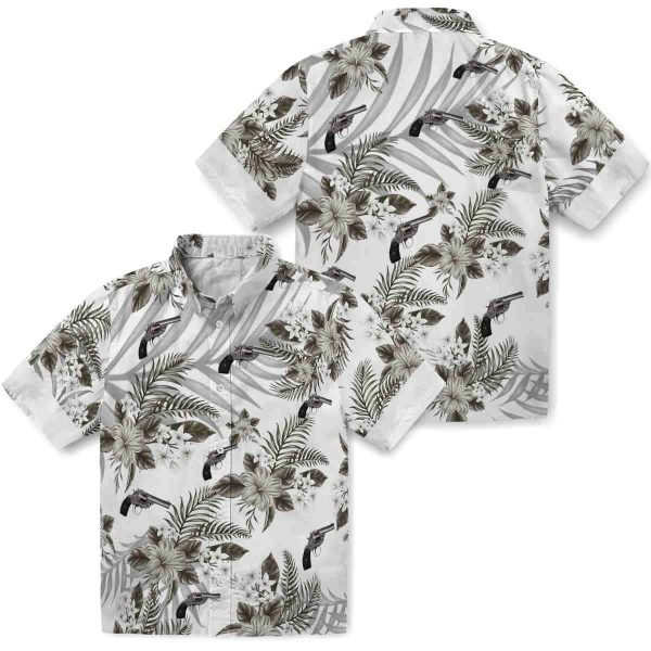 Gun Hibiscus Palm Leaves Hawaiian Shirt Latest Model