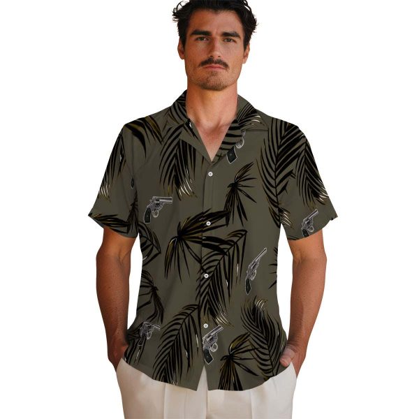 Gun Palm Leaf Hawaiian Shirt High quality