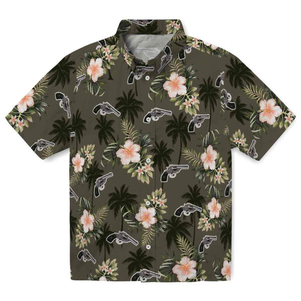 Gun Palm Tree Flower Hawaiian Shirt Best selling 1