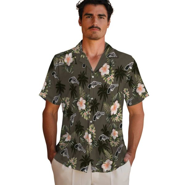 Gun Palm Tree Flower Hawaiian Shirt High quality 1