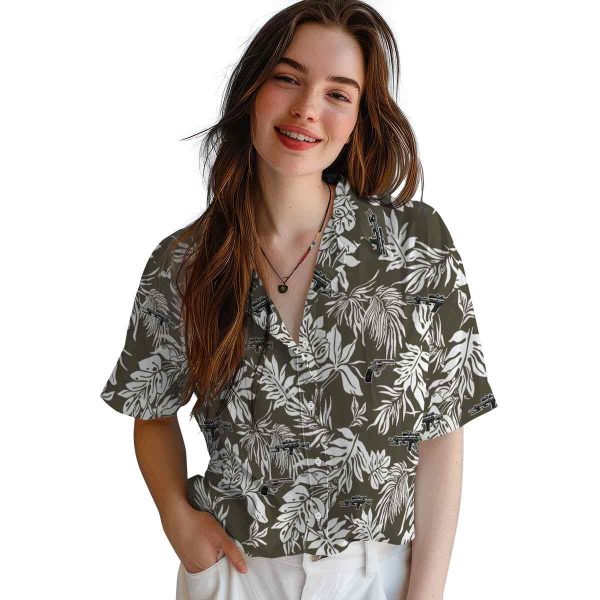 Gun Tropical Leaf Hawaiian Shirt Trendy