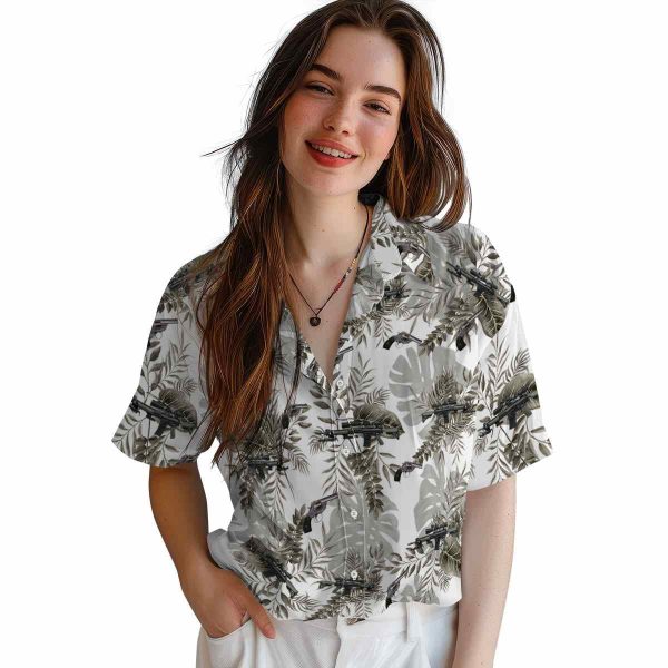 Gun Tropical Leaves Hawaiian Shirt Trendy