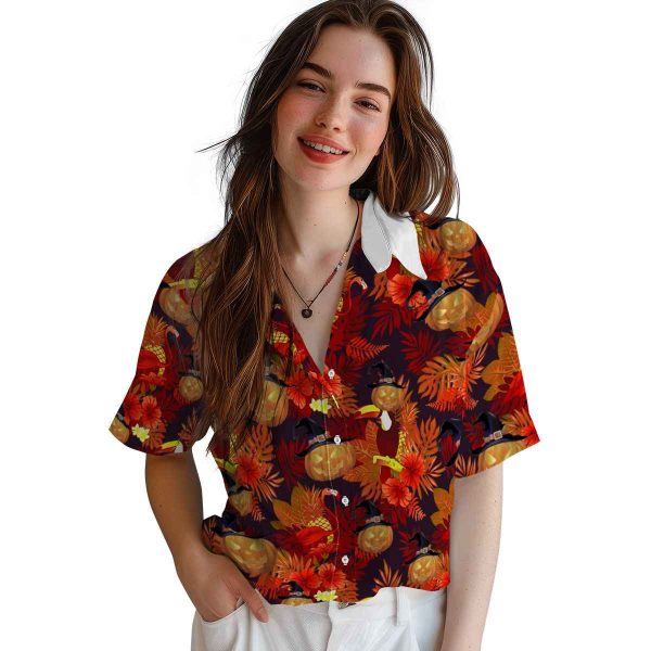 Halloween Floral Toucan Hawaiian Shirt Trendy