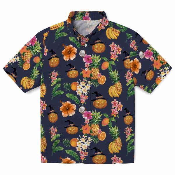 Halloween Hibiscus And Fruit Hawaiian Shirt Best selling