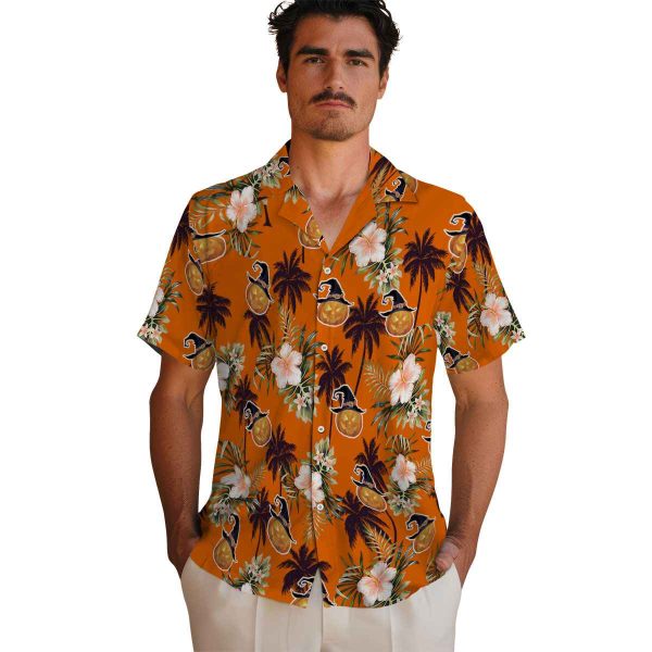 Halloween Palm Tree Flower Hawaiian Shirt High quality